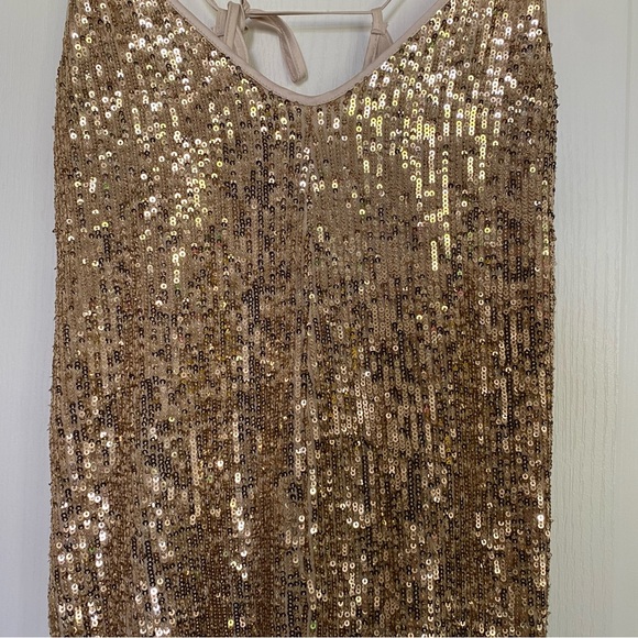 Victoria's Secret Mini Gold Sequins Romper Size M - Picture 2 of 8